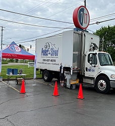 7 17 CU Tent with Shred Truck