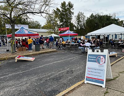 Tailgating area for 7 17 Credit Union